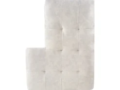 Divano angolare 4 posti KIRUNA Velluto Beige chiaro Lato destro