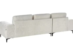 Divano angolare 4 posti KIRUNA Velluto Beige chiaro Lato destro