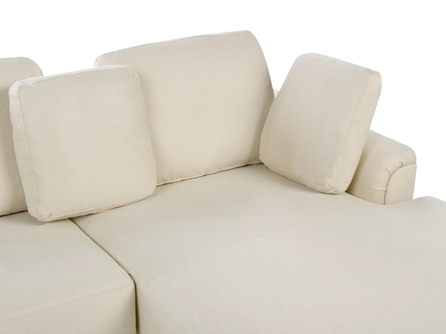Divano angolare 4 posti KOHLO Tessuto Beige chiaro Lato Sinistro