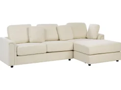 Divano angolare 4 posti KOHLO Tessuto Beige chiaro Lato Sinistro