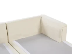 Divano angolare 4 posti KOHLO Tessuto Beige chiaro Lato Sinistro