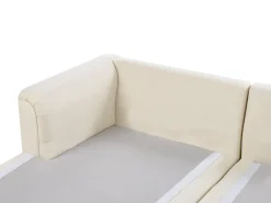 Divano angolare 4 posti KOHLO Tessuto Beige chiaro Lato destro