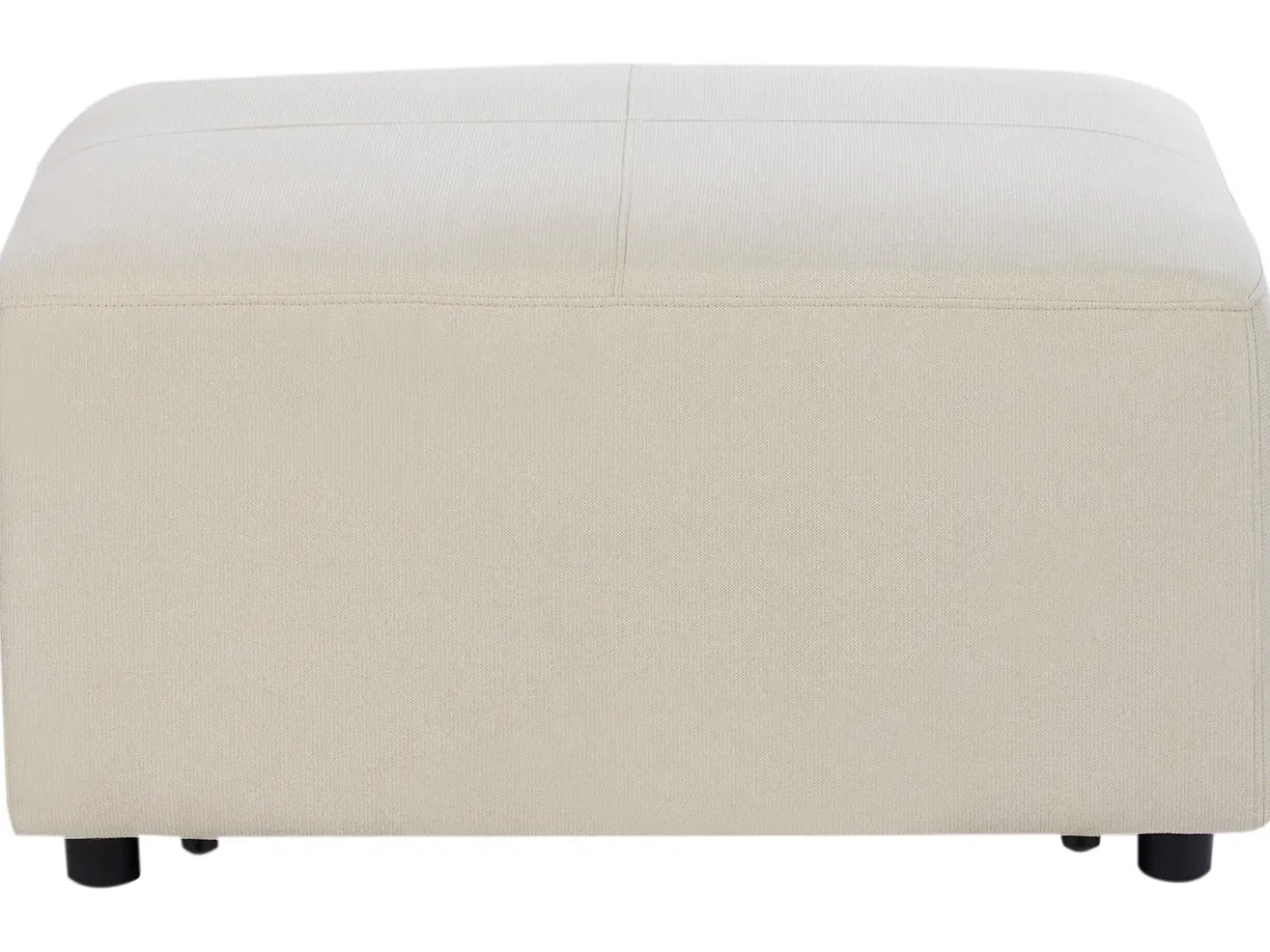 Divano angolare 4 posti KOHLO Tessuto Beige chiaro con ottomana Lato Sinistro