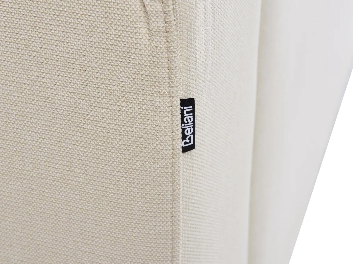 Divano angolare 4 posti KOHLO Tessuto Beige chiaro con ottomana Lato destro
