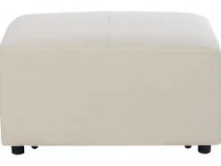 Divano angolare 4 posti KOHLO Tessuto Beige chiaro con ottomana Lato destro
