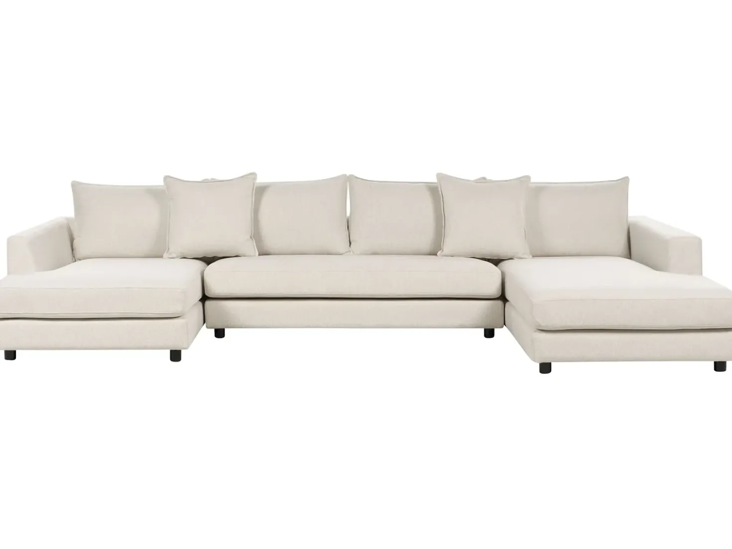 Divano angolare 5 posti LILVIKEN Tessuto Beige chiaro