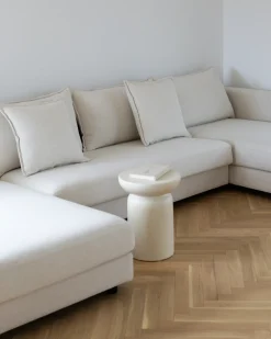 Divano angolare 5 posti LILVIKEN Tessuto Beige chiaro