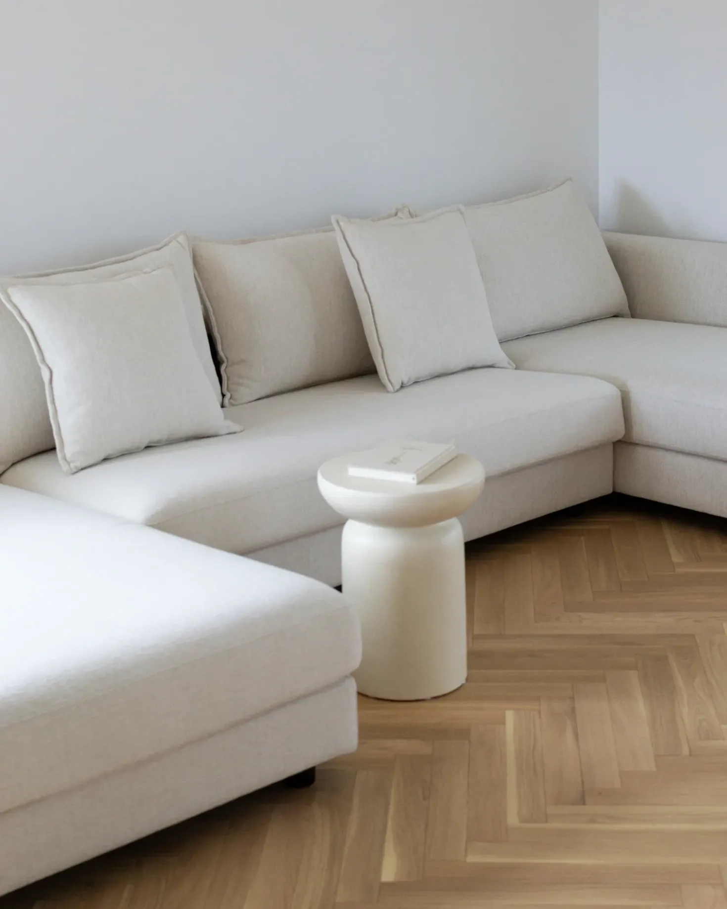 Divano angolare 5 posti LILVIKEN Tessuto Beige chiaro
