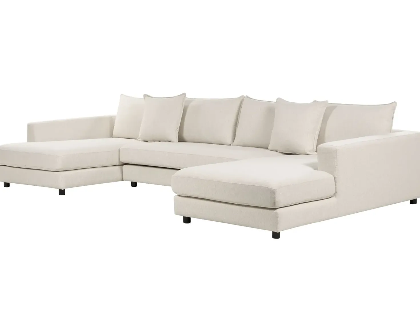 Divano angolare 5 posti LILVIKEN Tessuto Beige chiaro
