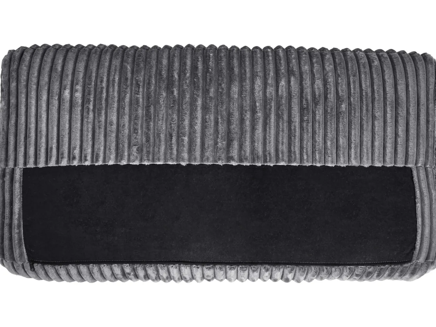 Divano angolare 5 posti LOFOTEN Velluto a coste Grigio scuro Lato Sinistro