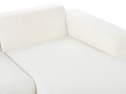 Divano angolare 4 posti LUNGO Bouclé Bianco Lato Sinistro