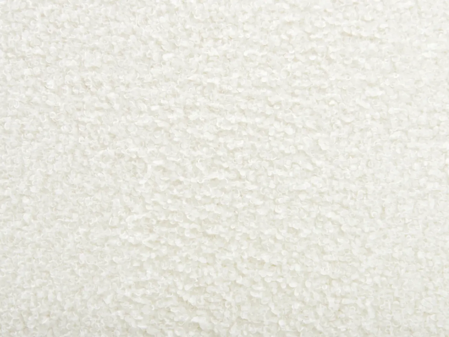 Divano angolare 4 posti LUNGO Bouclé Bianco con ottomana Lato destro