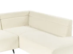 Divano angolare 4 posti LUNNER Velluto a coste Beige chiaro Lato Sinistro