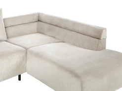 Divano angolare 4 posti LUNNER Velluto a coste Beige Lato Sinistro