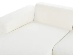 Divano angolare 4 posti LUNGO Bouclé Bianco Lato destro