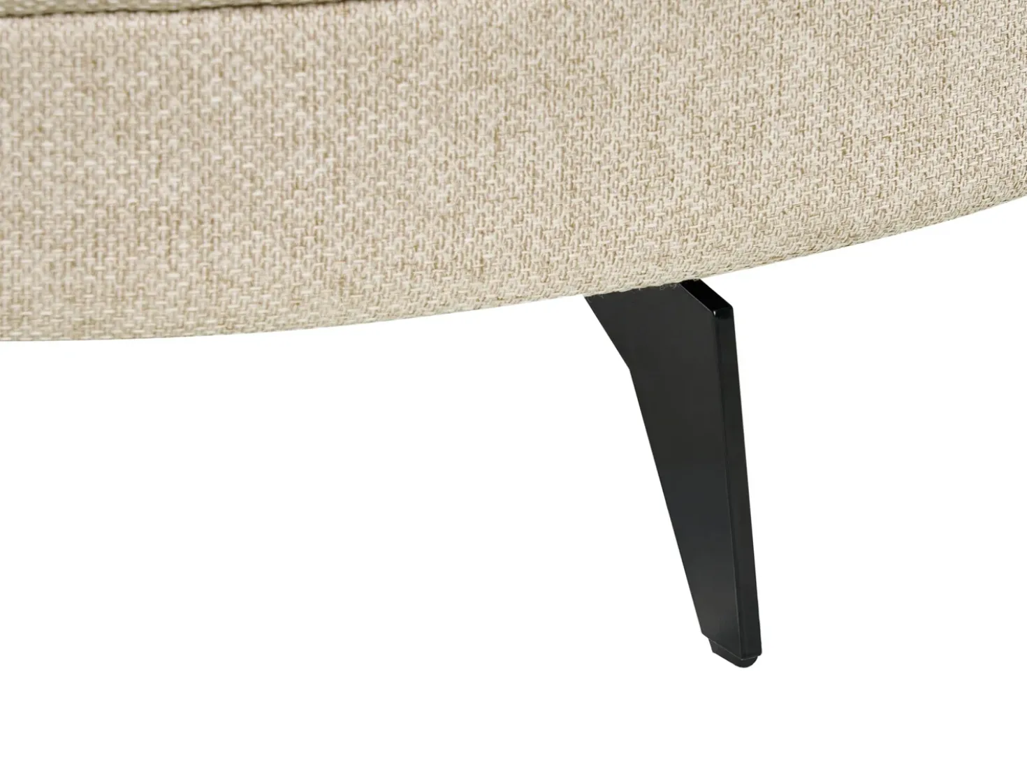 Divano angolare 3 posti MARUM Lino sintetico Beige chiaro Lato destro