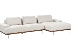 Divano angolare 4 posti MARIFERD Tessuto Beige chiaro Lato Sinistro