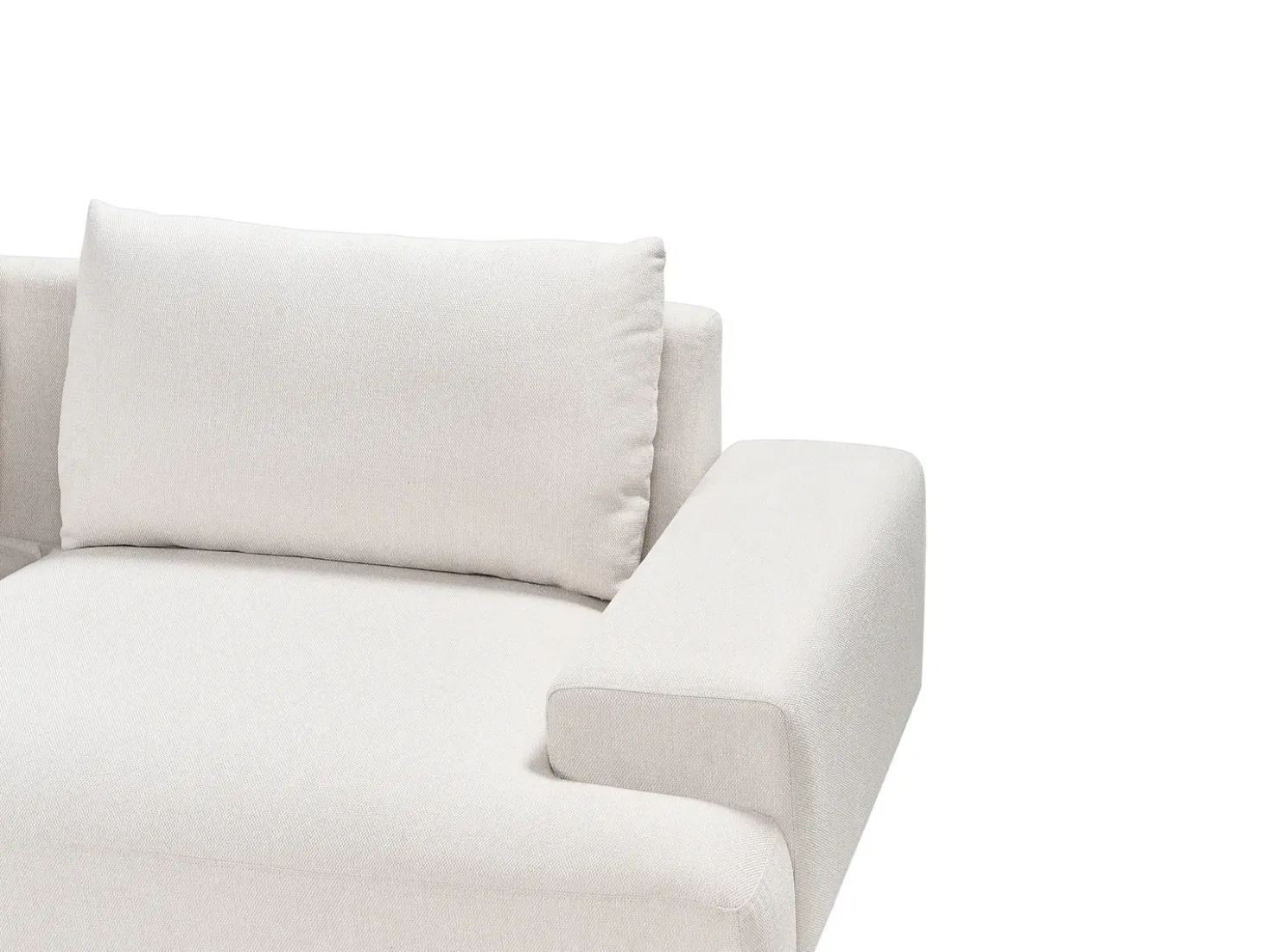 Divano angolare 4 posti MARIFERD Tessuto Beige chiaro Lato Sinistro