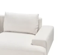 Divano angolare 4 posti MARIFERD Tessuto Beige chiaro Lato destro