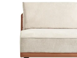 Divano angolare 3 posti MYKEN Tessuto Beige chiaro Lato destro