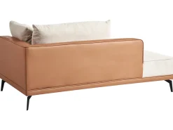 Divano angolare 3 posti MYKEN Tessuto Beige chiaro Lato destro