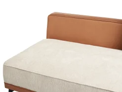 Divano angolare 3 posti MYKEN Tessuto Beige chiaro Lato destro