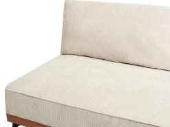 Divano angolare 3 posti MYKEN Tessuto Beige chiaro Lato destro