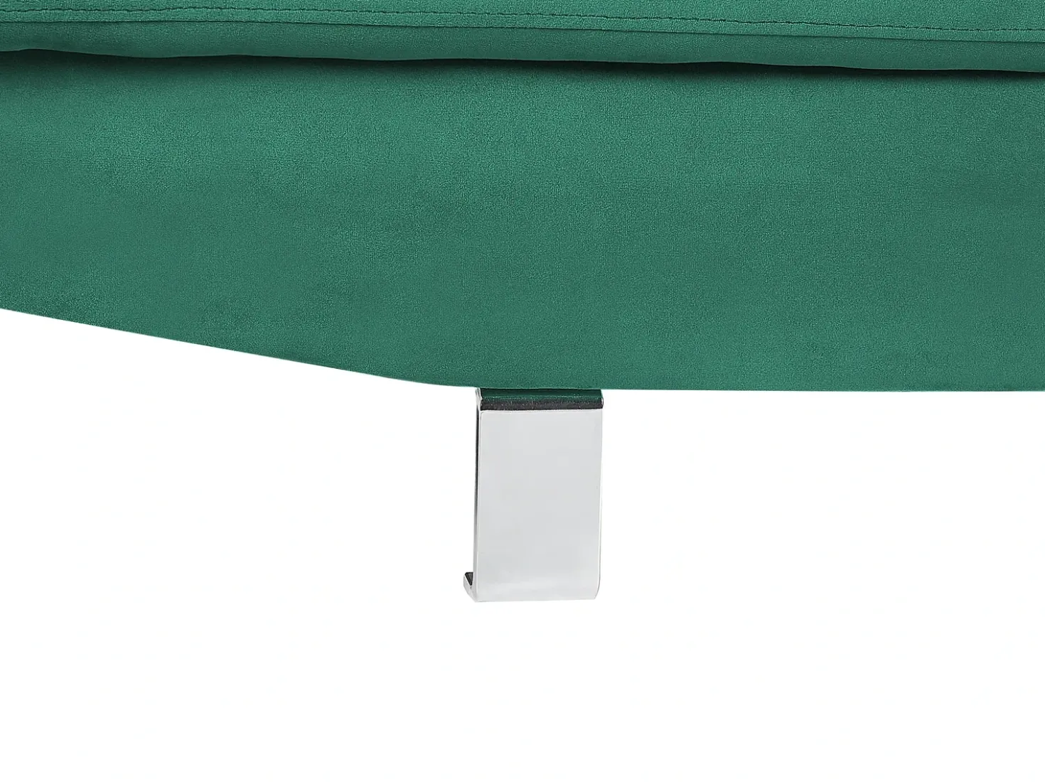 Divano angolare 5 posti NORREA Velluto Verde smeraldo Lato Sinistro