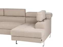 Divano angolare 5 posti NORREA Tessuto Beige Lato Sinistro