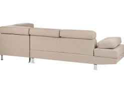 Divano angolare 5 posti NORREA Tessuto Beige Lato Sinistro