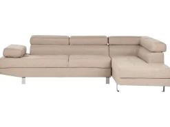 Divano angolare 5 posti NORREA Tessuto Beige Lato Sinistro