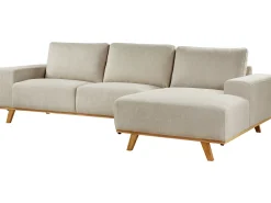 Divano angolare 3 posti NORA Tessuto Beige Lato Sinistro