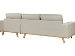 Divano angolare 3 posti NORA Tessuto Beige Lato Sinistro
