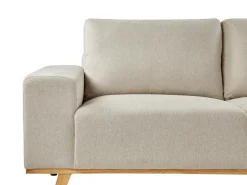 Divano angolare 3 posti NORA Tessuto Beige Lato Sinistro