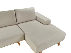 Divano angolare 3 posti NORA Tessuto Beige Lato Sinistro