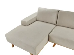 Divano angolare 3 posti NORA Tessuto Beige Lato destro