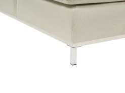 Divano angolare 5 posti OSLO Tessuto Beige con ottomana Lato destro