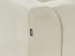 Divano angolare 5 posti OSLO Tessuto Beige con ottomana Lato destro