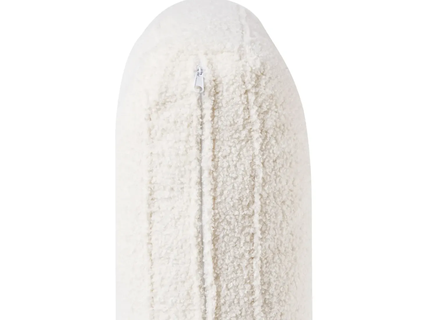 Divano angolare 5 posti OSLO Bouclé Bianco con ottomana Lato Sinistro