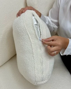 Divano angolare 4 posti OSLO Bouclé Bianco Lato Sinistro