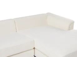 Divano angolare 4 posti OSLO Bouclé Bianco Lato Sinistro