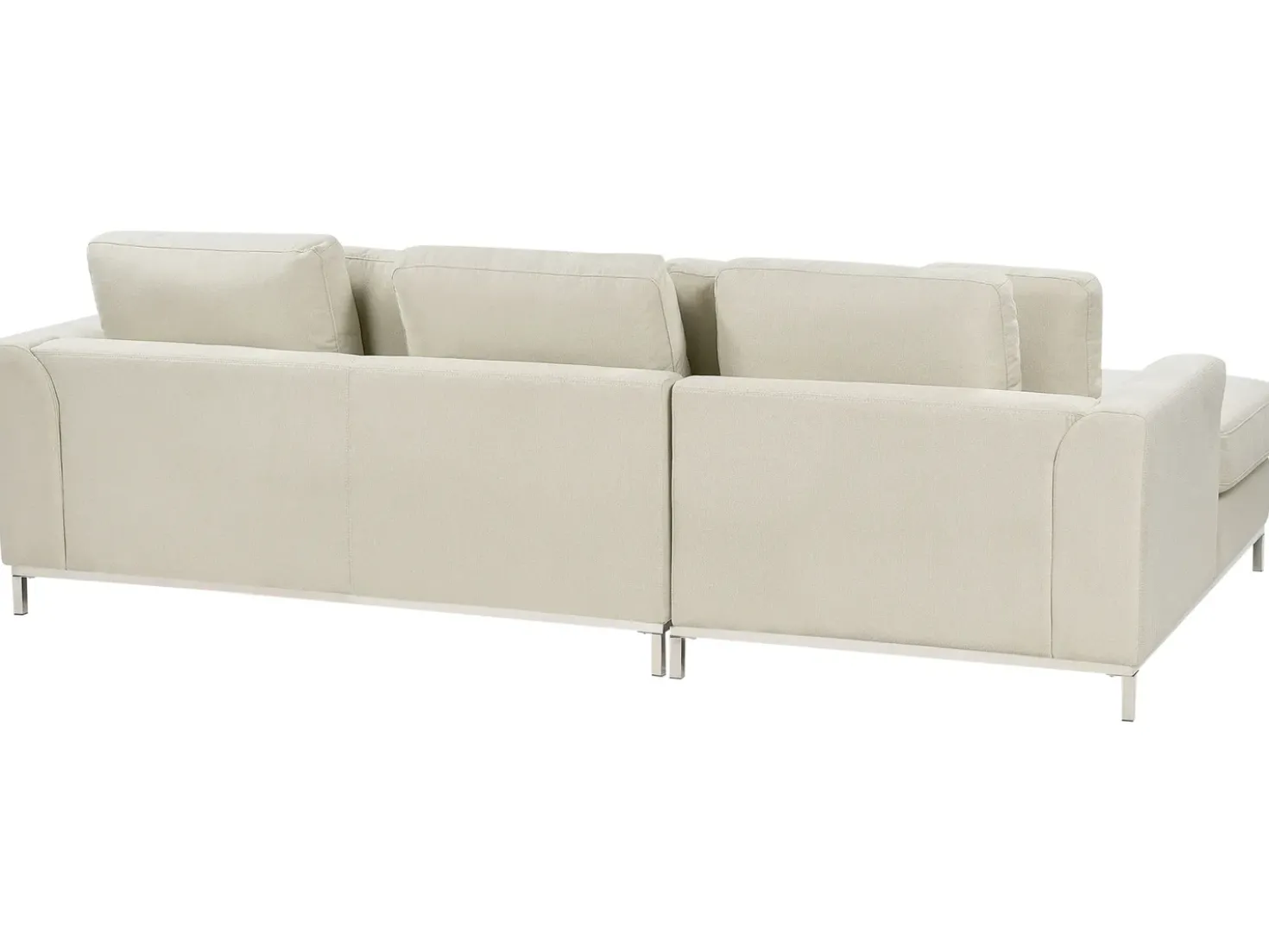 Divano angolare 4 posti OSLO Tessuto Beige Lato destro