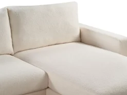 Divano angolare 4 posti SIGGARD Bouclé Bianco Lato Sinistro