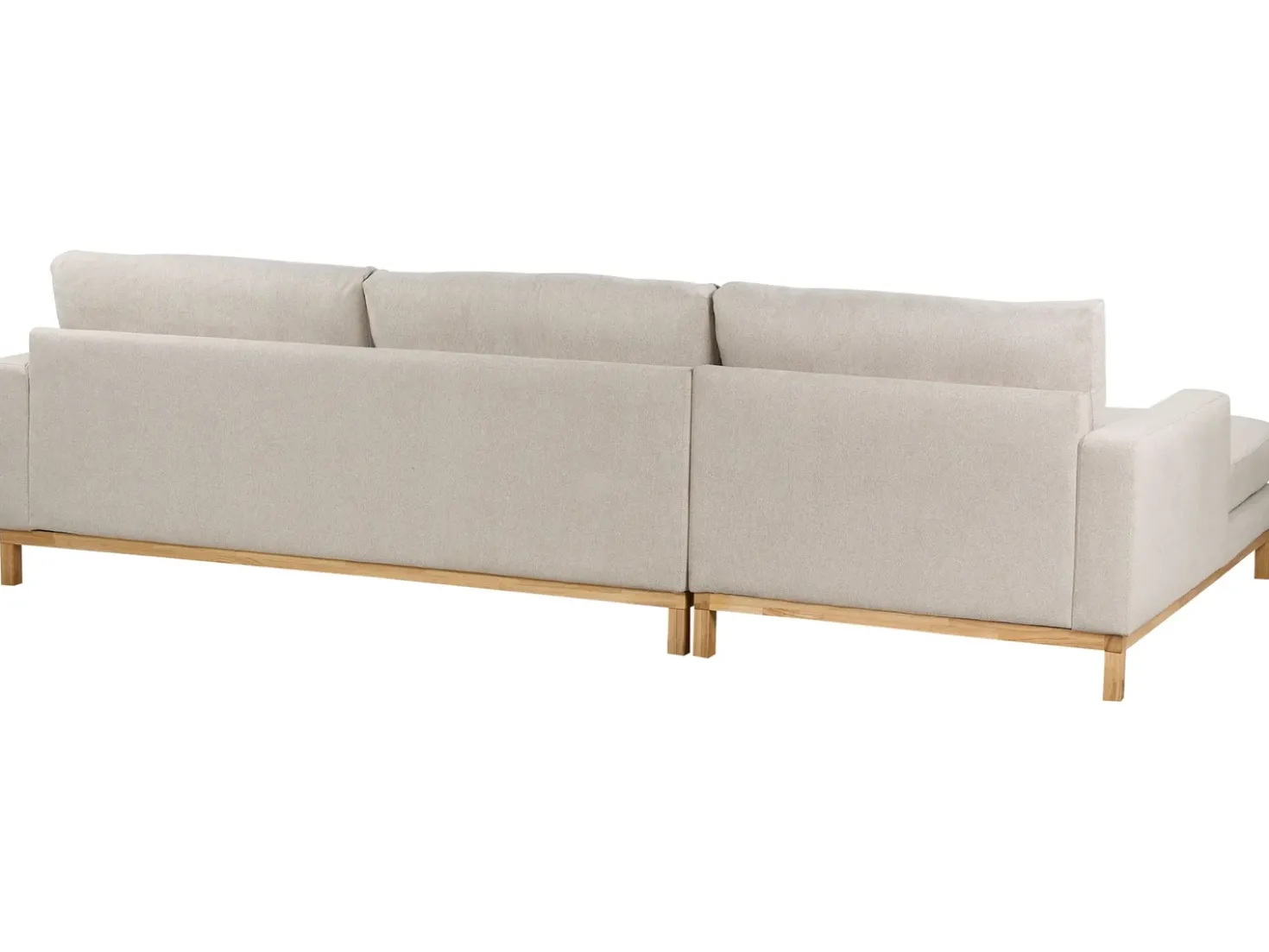 Divano angolare 4 posti SIGGARD Tessuto Beige Lato destro