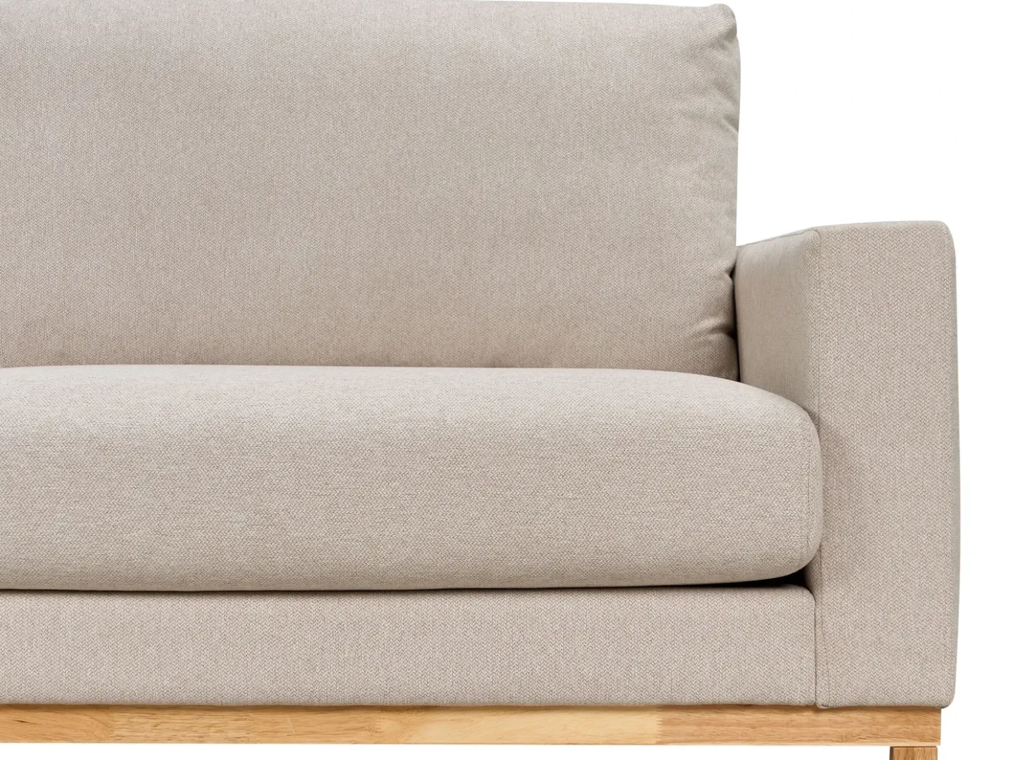 Divano angolare 4 posti SIGGARD Tessuto Beige Lato destro