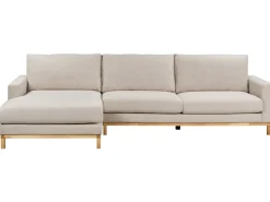 Divano angolare 4 posti SIGGARD Tessuto Beige Lato destro