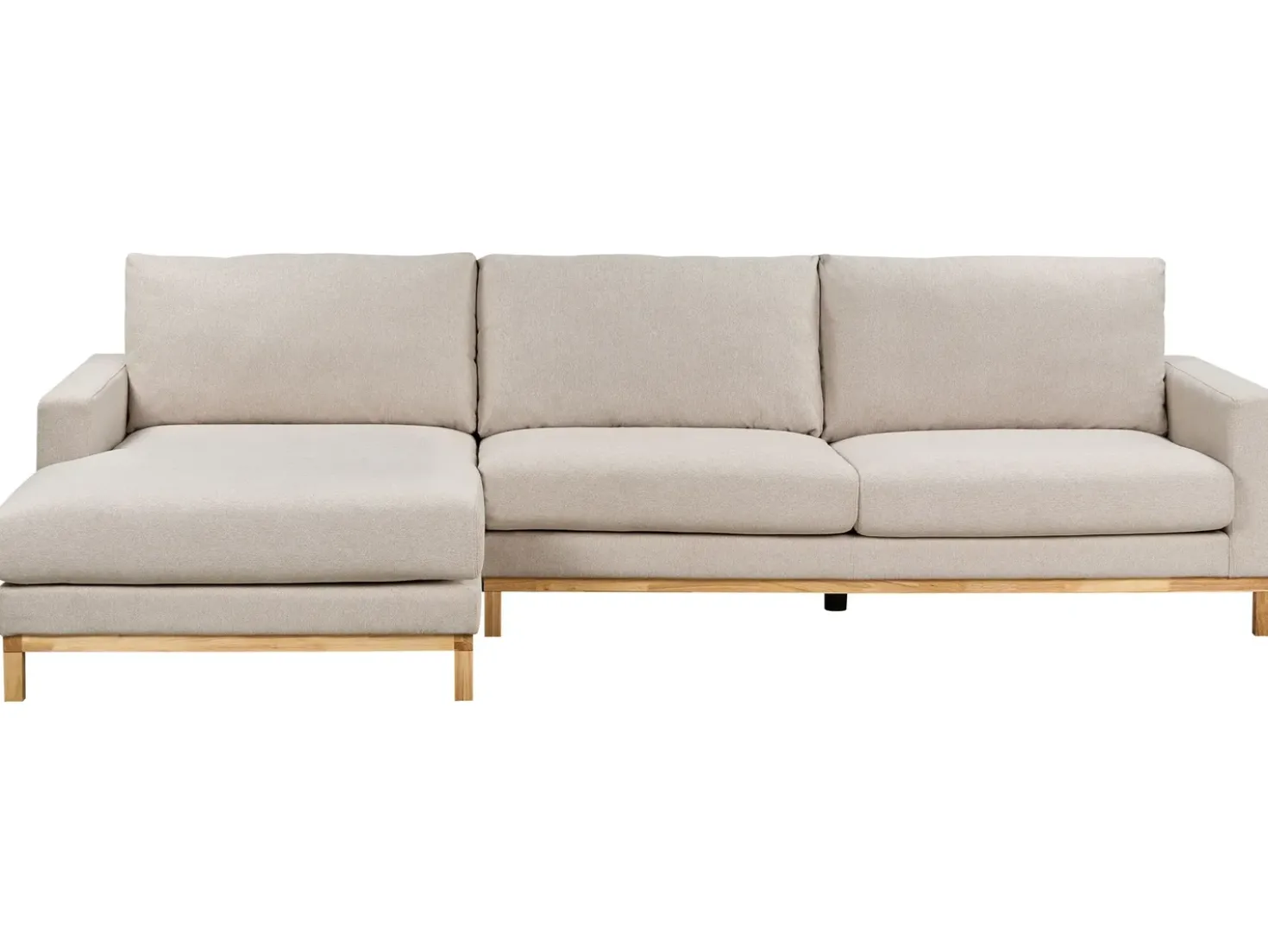 Divano angolare 4 posti SIGGARD Tessuto Beige Lato destro