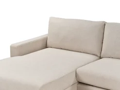 Divano angolare 4 posti SIGGARD Tessuto Beige Lato destro