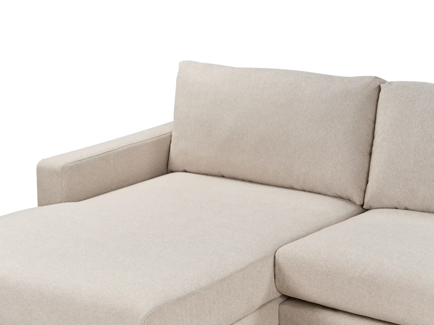 Divano angolare 4 posti SIGGARD Tessuto Beige Lato destro