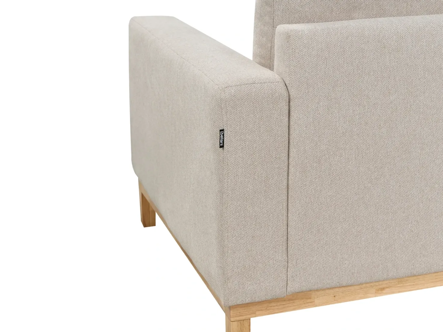 Divano angolare 4 posti SIGGARD Tessuto Beige Lato destro